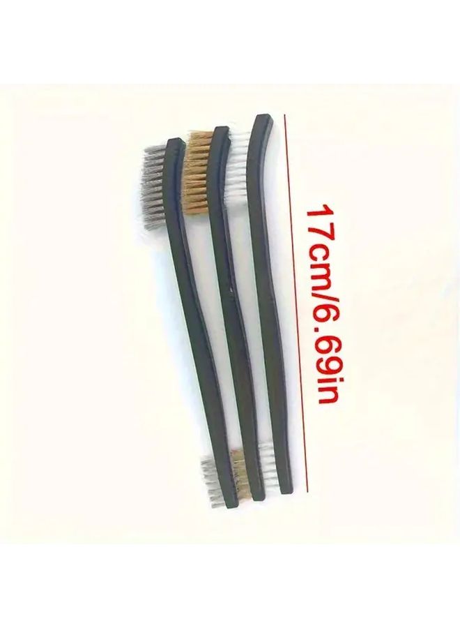 طقم تنظيف السيارات Style1 مع فرشاة سلك برأس مزدوج وفرش خطاف نايلون للتنظيف الداخلي والخارجي - Image 2