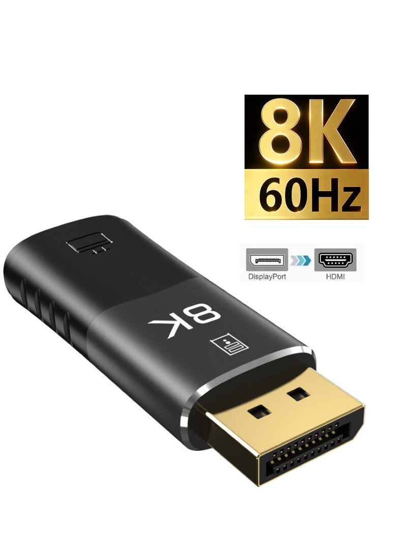 X-level 8K DisplayPort to HDMI Adapter, Uni-Directional DP PC to HDMI Monitor Converter, 8K Ultra HD DP Display Port to HDMI Adapter(Male to Female), Compatible for Lenovo Dell HP and Other Brand Laptop PC TV Gaming Monitor - Image 1