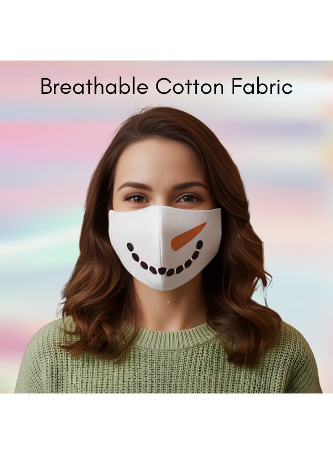 برينت شوب فور مي قناع حماية الوجه الجديد للبالغين في عيد الميلاد، قابل للغسل وقابل للتعديل للرجال والنساء والشباب - Image 3