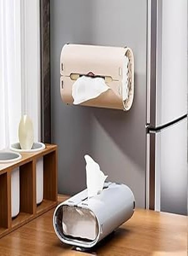 NETZILLA NAVA PAVA Wall-Mounted Silicone Tissue Box with Suction, Easy Install, Space-Saving Design, Wall-Mounted with Strong Suction Power - Image 1