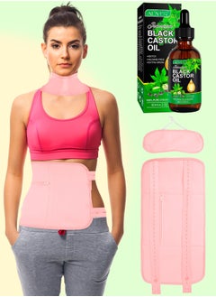 Castor Oil Wrap Set for Waist and Neck,Reusable Castor Oil Pack Kit for Liver, Adjustable Elastic Strap, Aid Sleep, Jamaican Black Castor Oil Pack Cotton Flannel & Soft Ties for Waist and Thyroid Neck - pzsku/Z91763C0768559E21E7C9Z/45/_/1697092826/06dda04d-077c-4587-afcf-965b09a7548e