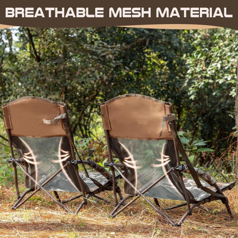 TR Low Camping Chair,Turkey Chairs for Hunting Lightweight Heavy Duty,Low Chair with Carry Bag for Outdoor Camping Travel Hunting (Camo 1) - Image 4