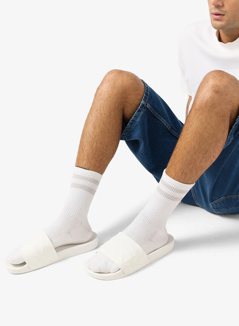 Seventy Five Texture Detail Casual Slides