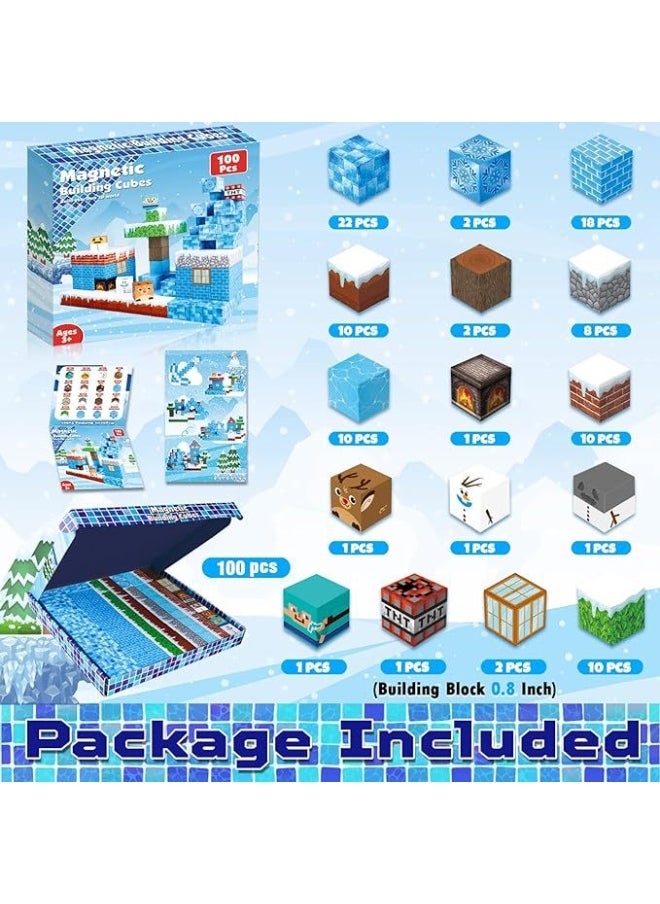 General Magnetic building Magnetic block Building Blocks Ice and Snow World building blocks Model ornaments Children's educational Toys Assembling game Gifts for family and friends  - Image 3