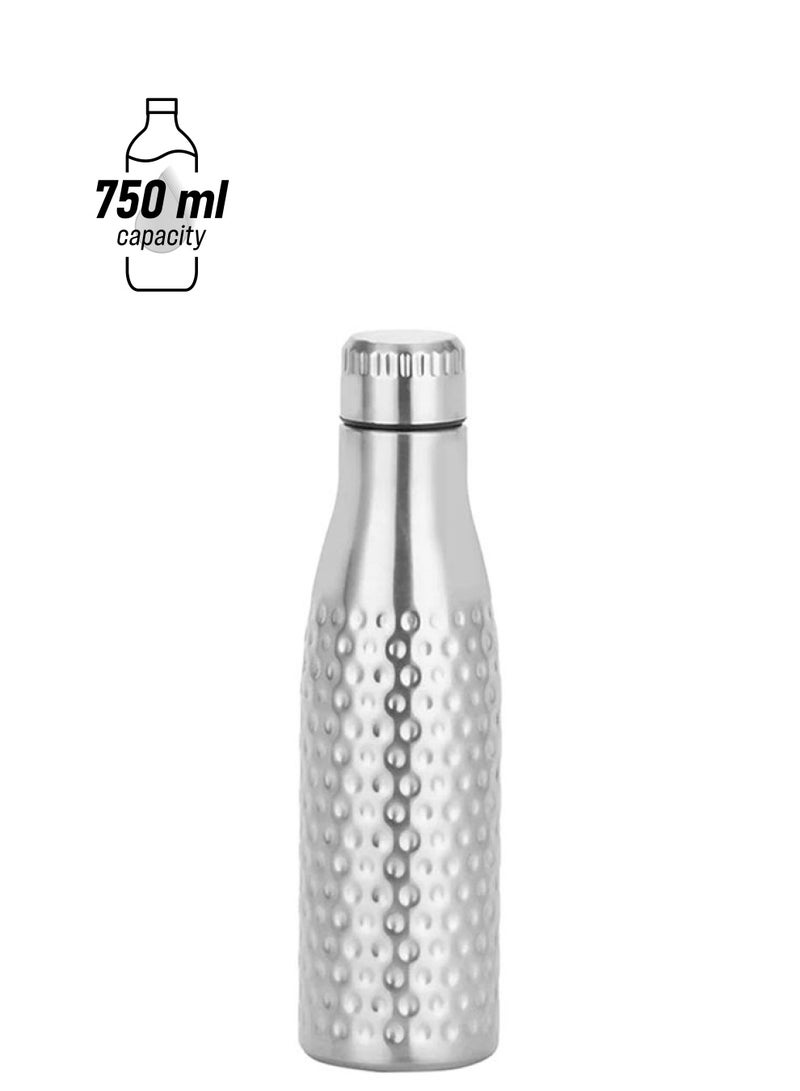 Royalford Stainless Steel Sport Bottle Silver/Black 750ml - Image 1