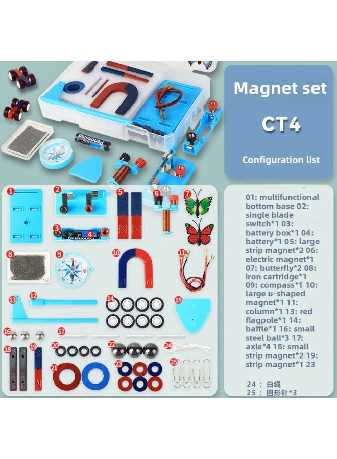 Magnet Experiment Suit Primary School Grade 2 Volume 2 Scientific Stone Suction Strip Ring U-shaped Toy Suspension Equipment Cross-border-Specifications:Magnet Suit (CT3)  - Image 2