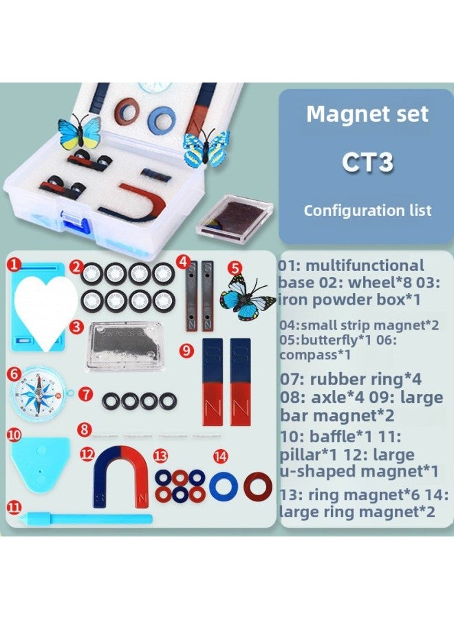 Magnet Experiment Suit Primary School Grade 2 Volume 2 Scientific Stone Suction Strip Ring U-shaped Toy Suspension Equipment Cross-border-Specifications:Magnet Suit (CT3)  - Image 4