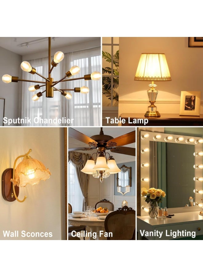 E27 LED Filament Bulb G45 Golf Globe, 4W (40W Equivalent), Dimmable Warm White 2700K, Long Plus Lifetime Decorative Clear Glass Bulb for Pendants, Chandeliers & Lamps – Pack of 10 - Image 3