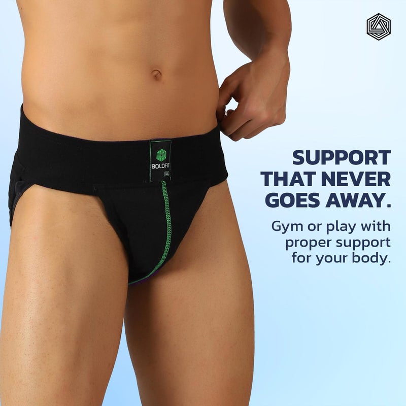 BOLDFIT Gym Supporter for Men Sports Underwear for Men for Workout in Gym Stretchable Cotton, Quick Dry, Moisture Wicking Supporter for Cricket, Gym, Running - Image 4