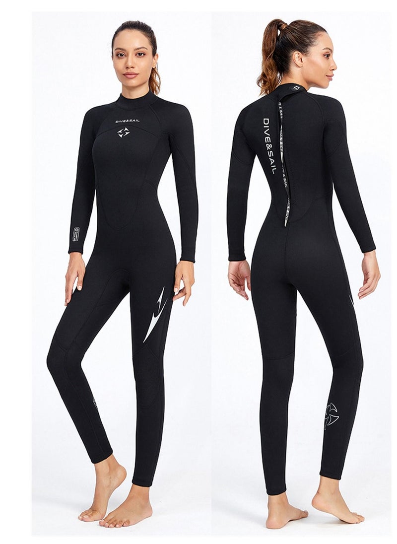DIVE & SAIL Warm Super Elastic Wear-resistant Wet Suit Cold Proof Wetsuit Winter Swimming Suit Black  - Image 2