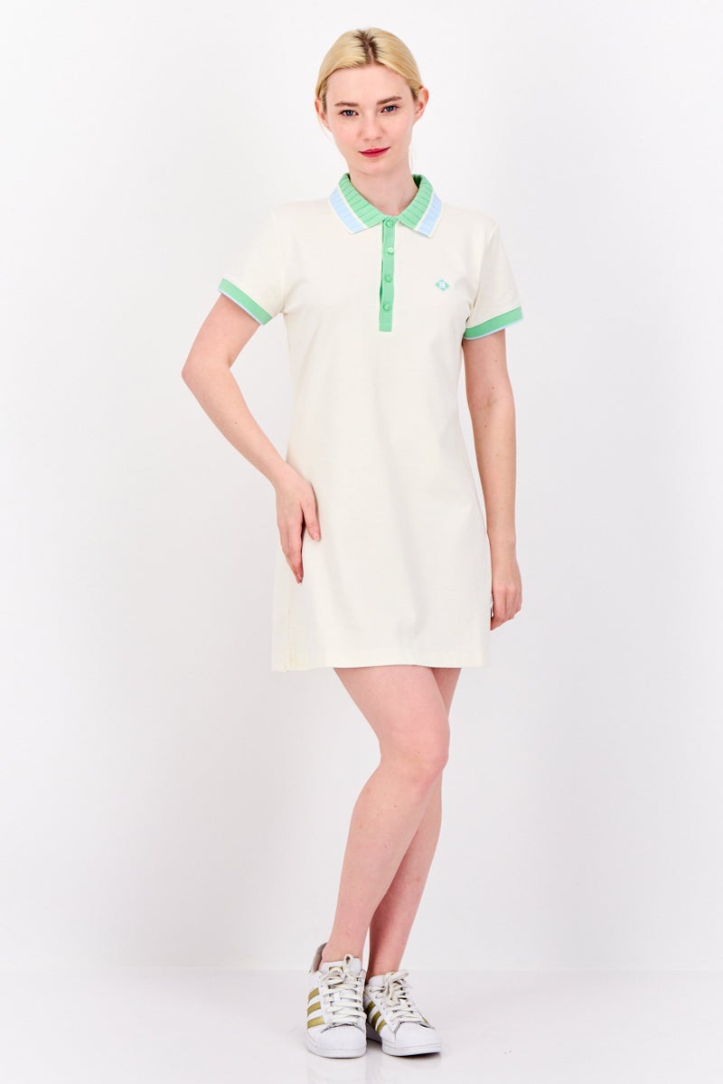 ESPRIT Women Spread Collar Short Sleeve Shirt Dress, Off White - Image 4