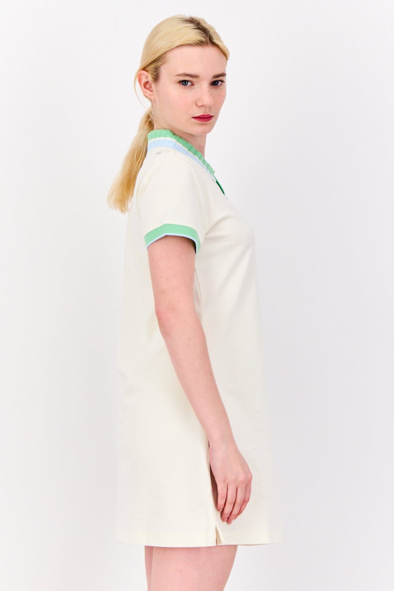 ESPRIT Women Spread Collar Short Sleeve Shirt Dress, Off White - Image 2