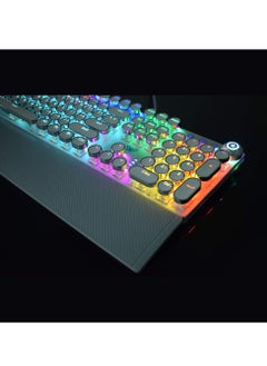 AULA RGB Backlit Volume/Lighting Control Knob Fully Programmable 108-Keys Anti-Ghosting Wired Computer Keyboards for Office/Games, Black Switch  - Image 3