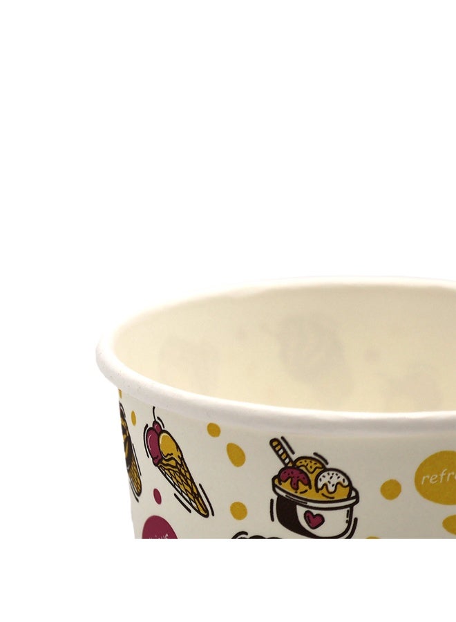 IDEAL PACK Disposable Paper Ice Cream Bowls – 100 Pack | Small, Medium & Large Sizes | Eco-Friendly, Leak-Proof Dessert Cups for Parties, Catering, Events, Frozen Yogurt, Sundaes & Snacks Large - Image 5