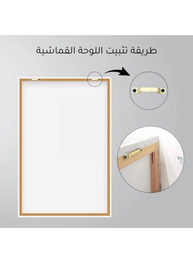 اربع جدران  لوحة ديكور جدارية قماشية مع علاقات لتعليق الملابس - Image 4
