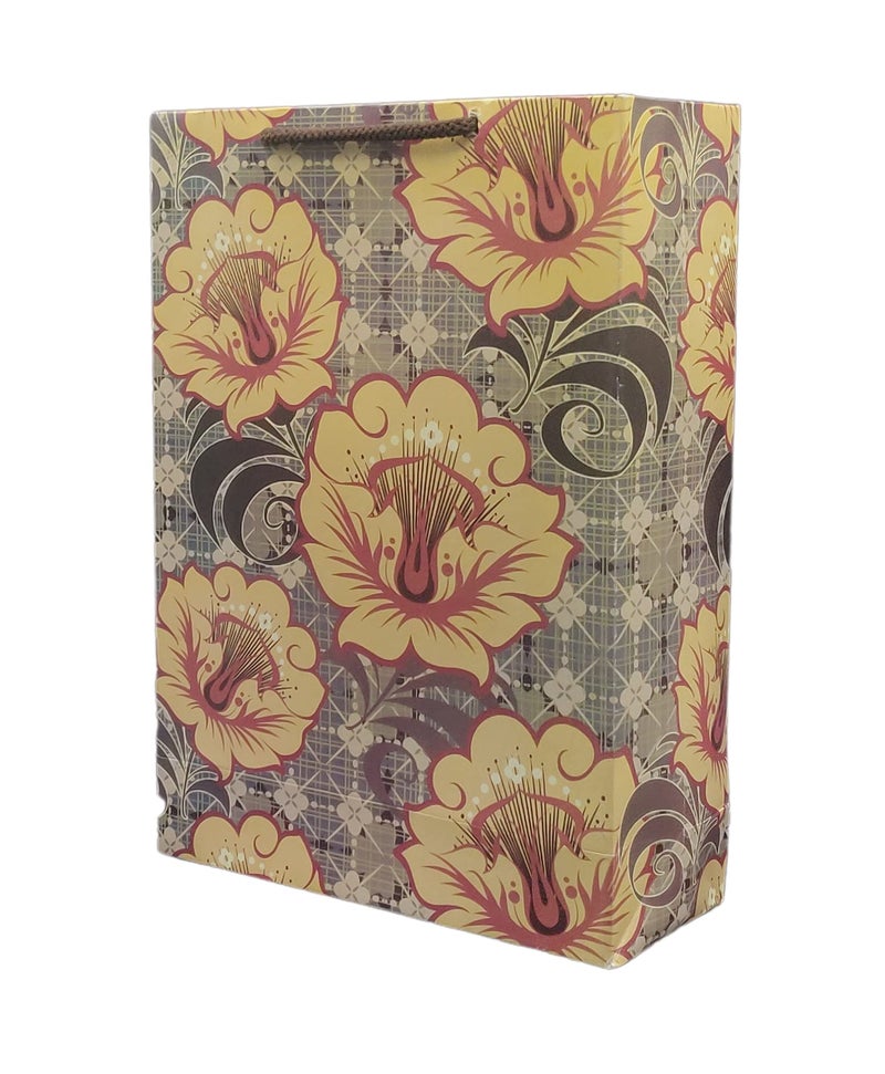 Arrow Paper Products Arrow Paper Bags Rose Mallows Return Gift Bags for Gifting, Weddings, Birthday, Holiday Presents (Pack of 40, 28x20x7.5 Cm) - Image 1