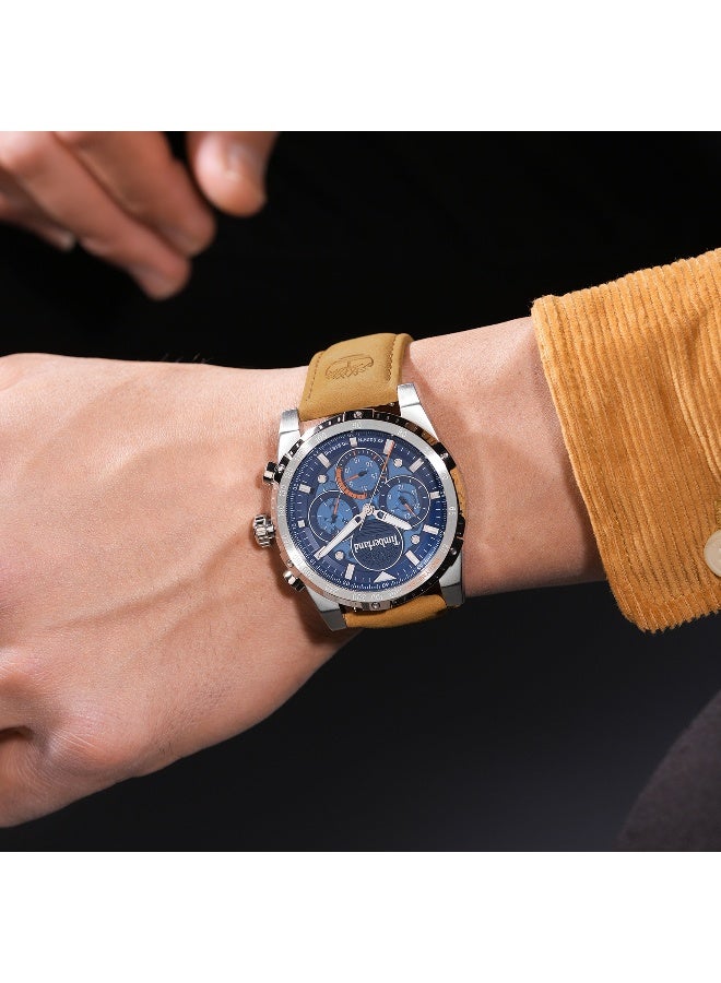 Timberland Men Timberland Sherbrook Watch With Brown Leather Strap 45MM 5 ATM  - TDWGF0009404 - Image 5