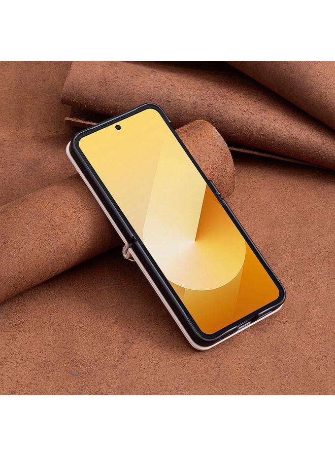 اس-توب جراب هاتف Samsung Galaxy Z Flip5 على شكل موجة مع حزام كتف من الجلد - Image 5