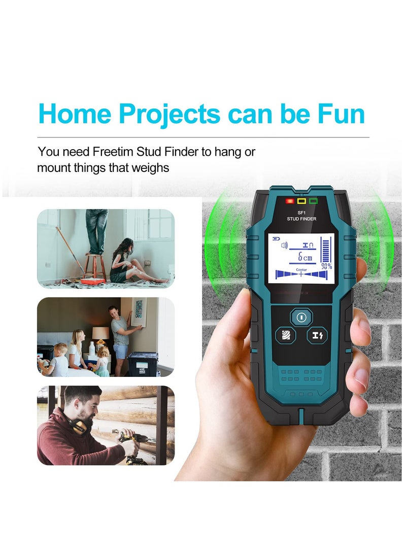 Excefore Stud Finder Wall Scanner, SF1 Wall Scanner 4 In 1 Electronic Stud Sensor With Depth Tracker, Unit Change, For Wood, Metal, Cables, Circuits Detect In Walls  - Image 3