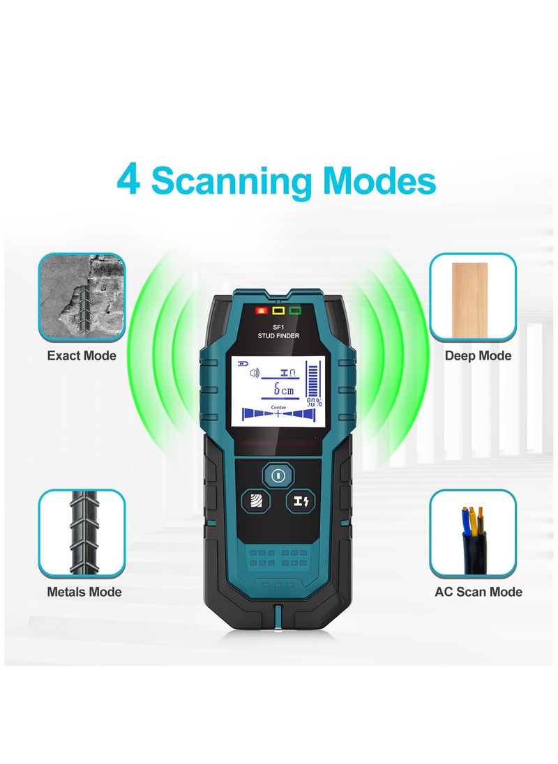 Excefore Stud Finder Wall Scanner, SF1 Wall Scanner 4 In 1 Electronic Stud Sensor With Depth Tracker, Unit Change, For Wood, Metal, Cables, Circuits Detect In Walls  - Image 2