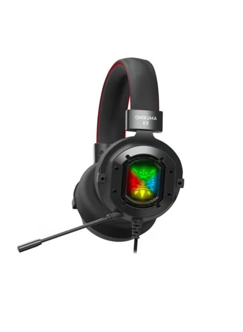 onikuma Over-Ear Wired LED Gaming Headset with Microphone – Compatible with PS4/Xbox/PC  - Image 4