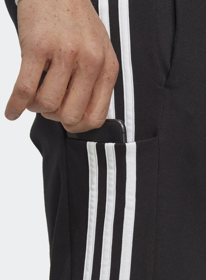 Adidas 3 Stripes Single Jersey Tapered Open Sweatpants