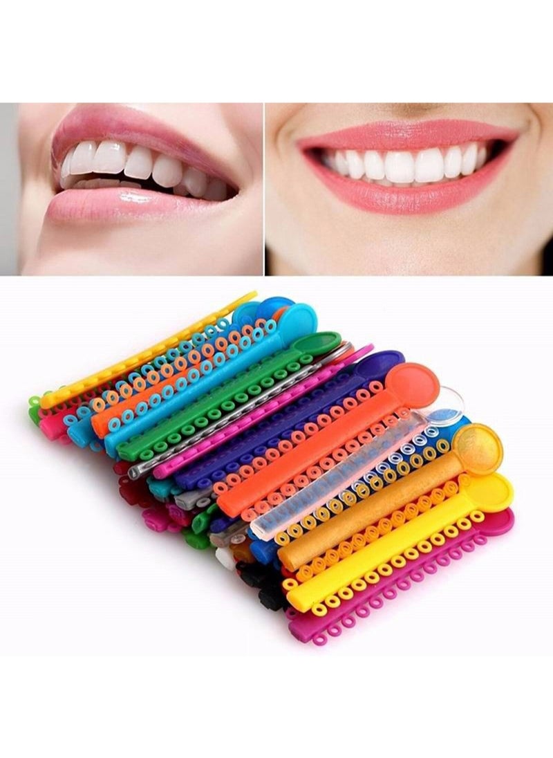 HaLunhi Bracket Kit Includes Orthodontic Clip Tool And Loop Rubber Band Bracket Rubber Band 40pcs Bracket Rubber Band Tool  - Image 2