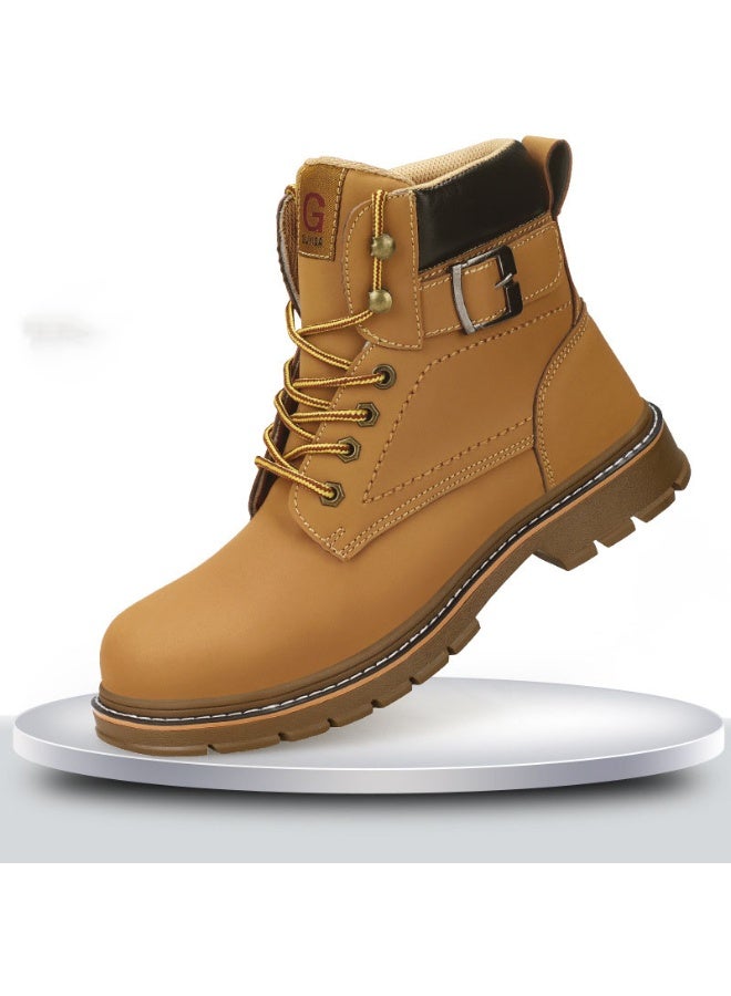 NIBEMINENT Waterproof Men's Safety Work Boots Anti-Smash Anti-Puncture Steel Toe Shoes for Men Outdoor Adventure Indestructible Shoes Man - Image 1