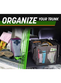 Eoptify Foldable Car Trunk Organizer – Non-Slip Storage Box with Cover & Adjustable Strips, 3-Compartment Organizer for Tools, Ideal for Travel, Camping, and Picnics  - Image 4