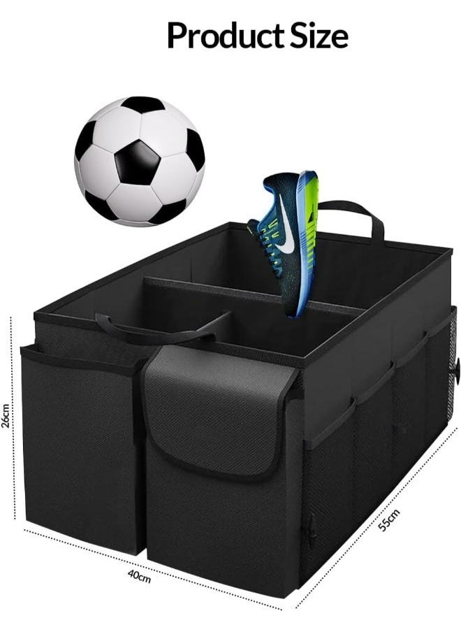 Foldable Car Trunk Organizer – Non-Slip Storage Box with Cover & Adjustable Strips, 3-Compartment Organizer for Tools, Ideal for Travel, Camping, and Picnics - pzsku/Z9176E238C8BB77DBC747Z/45/_/1728986740/26139d4f-a5f7-48e2-8efb-aec03d78c53c