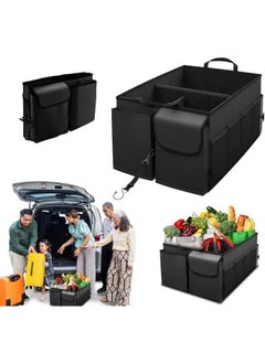 Eoptify Foldable Car Trunk Organizer – Non-Slip Storage Box with Cover & Adjustable Strips, 3-Compartment Organizer for Tools, Ideal for Travel, Camping, and Picnics  - Image 1