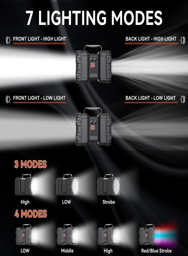 AlpsWolf Rechargeable Flashlight, LED Spotlight Flashlight 10000 Capacity 1200LM 20h Ultra-Long Standby 3+4 Lights Modes Camping Flashlight Waterproof with USB Output as a Power Bank - Image 3