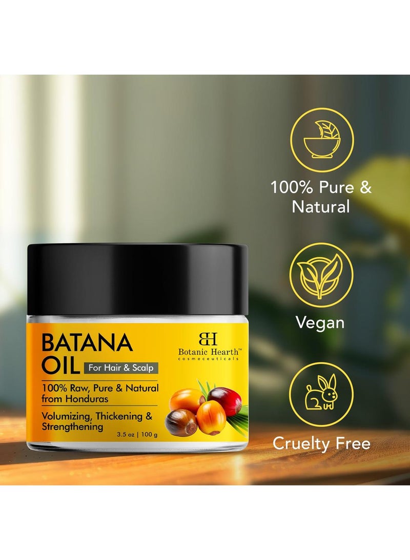 Botanic Hearth Raw Batana Oil for Hair Growth - 100% Pure, Organic 3.5 fl oz Batana from Honduras for Thick and Strong Natural Hair - Dr. Sebi Unrefined Cold Pressed Cosmetic Scalp Mask Gifts for Women (1 Pack) - Image 5