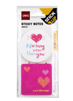 Deli 60-Piece Printed Design Sticky Notes Multicolour  - Image 1