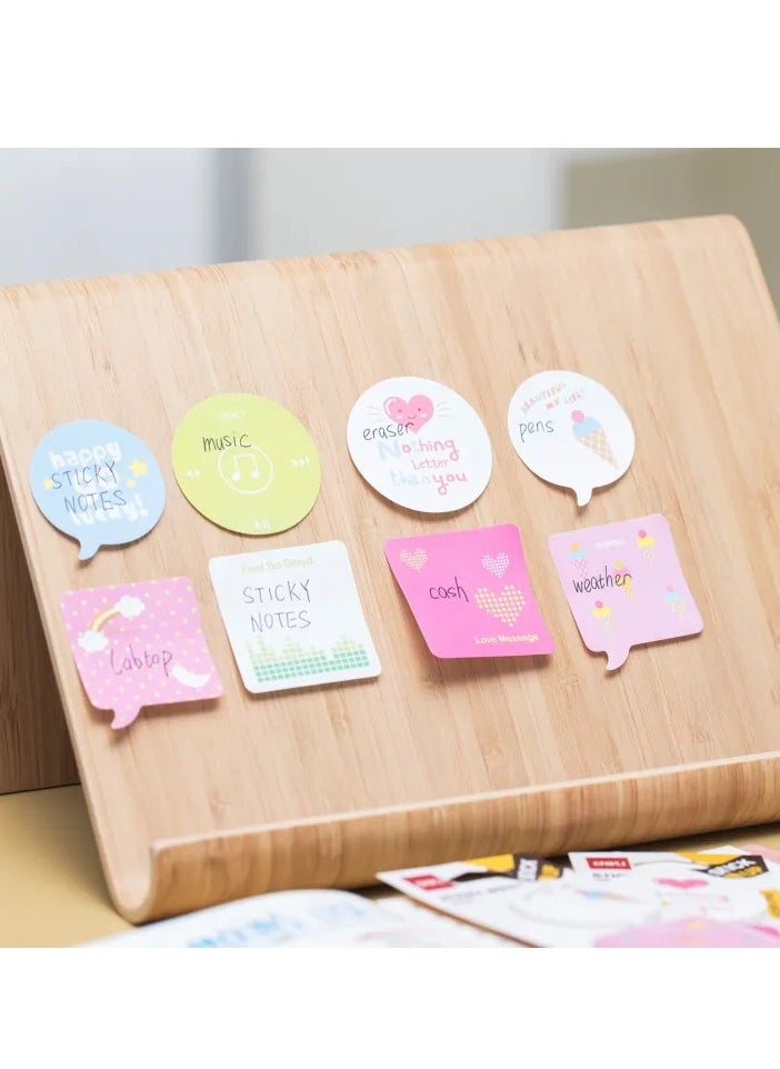 Deli 60-Piece Printed Design Sticky Notes Multicolour  - Image 2