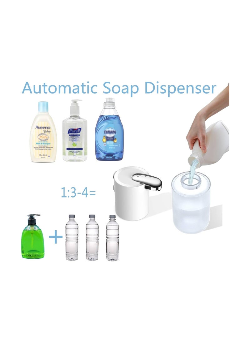 Captaintech Automatic Touchless Foaming Soap Dispenser, Wall-Mounted with 4 Adjustable Sensor Levels, 13.5 oz USB-C Rechargeable Hand Soap Dispenser for Bathroom and Kitchen.  - Image 4