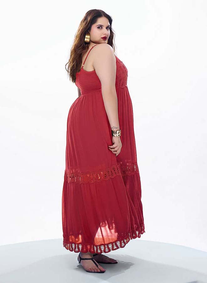 Virgio VIRGIO 100% Viscose maxi dress strappy lace style - Image 2