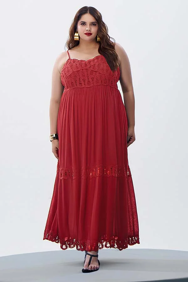 فيرجيو VIRGIO 100% Viscose maxi dress strappy lace style