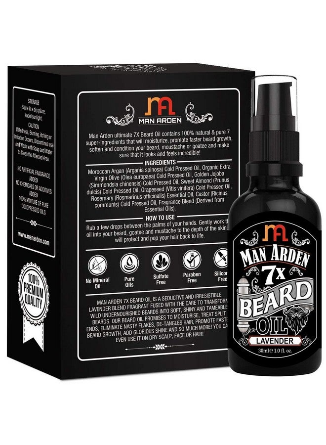 Man Arden An Arden 7X Beard Oil (Lavender) 30Ml 7 Premium Oils For Beard Growth & Nourishment - Image 4
