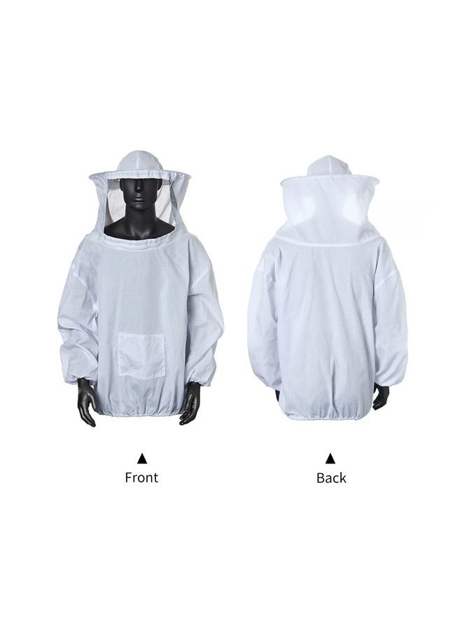 Bluejw - 5-Piece Beekeeping Suit Bee Jacket Beekeeping Gloves Protective Sleeves Beehive J Hook Hive Tool Bee Hive Brush For Beekeeper Supplies Hive Tool Set - Image 1