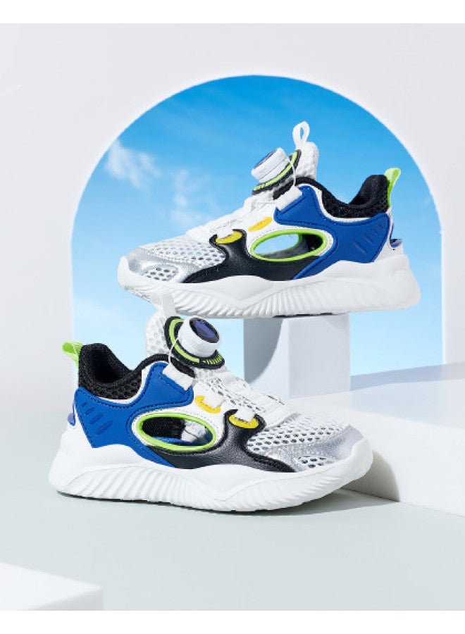 Bumblebee Rotary Button Kids Shoes, Boys' Summer Mid-big Children Frame Shoes, Comfortable Children's Sneakers, Girls' Breathable Shoes - Image 1