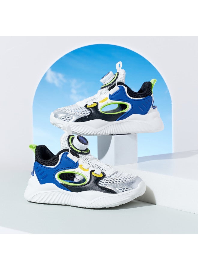 Bumblebee Rotary Button Kids Shoes, Boys' Summer Mid-big Children Frame Shoes, Comfortable Children's Sneakers, Girls' Breathable Shoes - Image 2