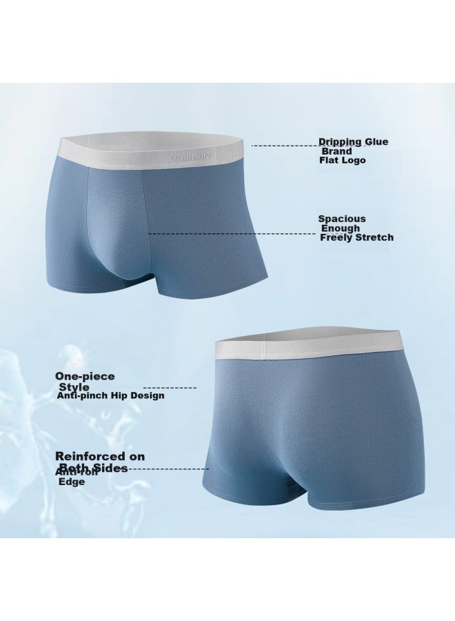 Your Sun Comfortable And Breathable Men's Cotton Boxer Briefs With Antibacterial Technology - Pack Of 5 - Image 2