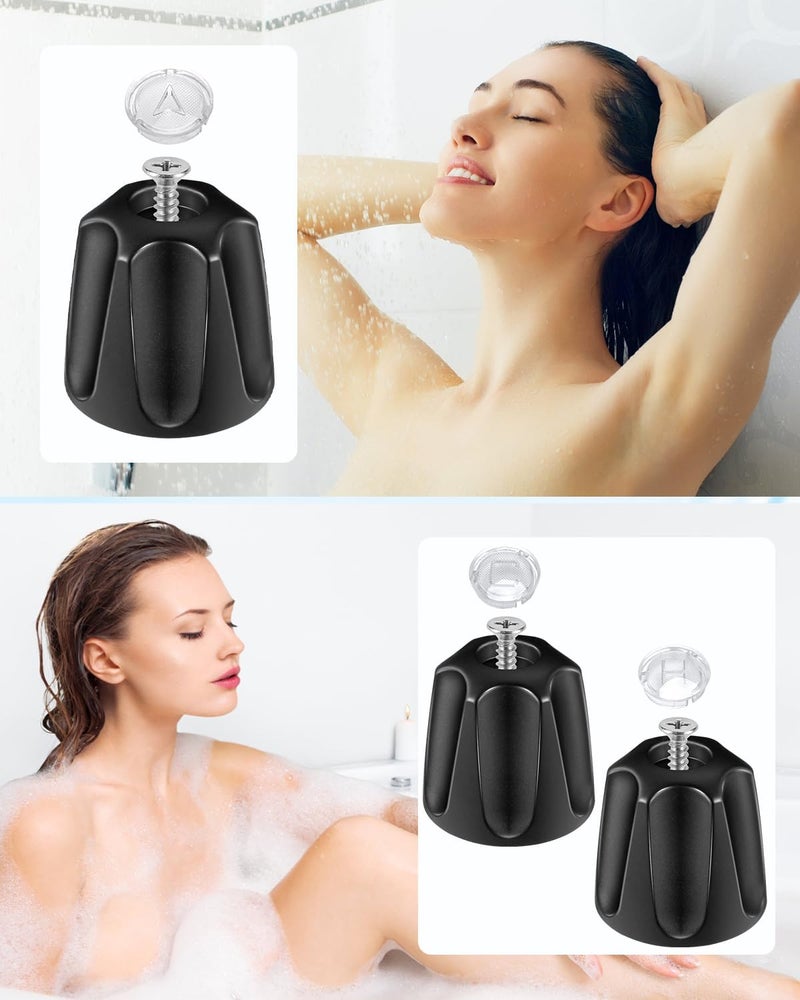 sousac 3 Set Shower Knob Replacement, Metal Bath Tub Faucet Handle Include Hot/Cold/Diverter (No Flange Base), Compatible with Price Pfister Verve Fits 5-1/2'', 12 Tooth Broach Stem (Black) - Image 5