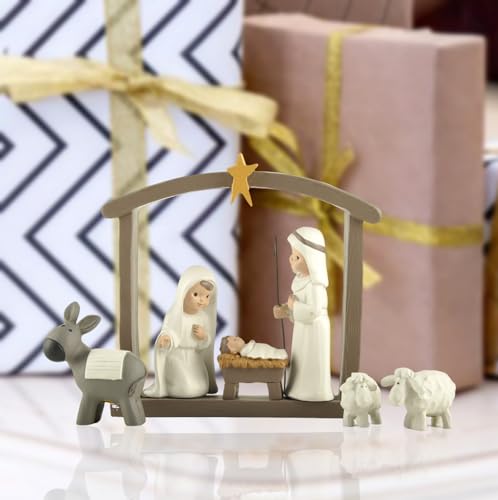 DurableDelights Nativity Family Set Hand Painted Crafts 12 Piece Classic Resin Christmas Cream Nativity Set The Story of Jesus Nativity Scene Collection - Image 4