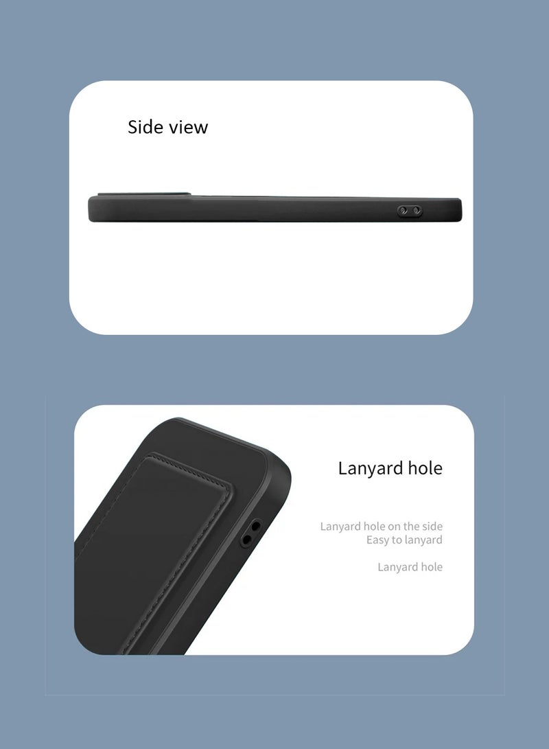 Wtech Silicone TPU With Card Holder Case Cover For Realme Note 50 4G 2024 Black - Image 5