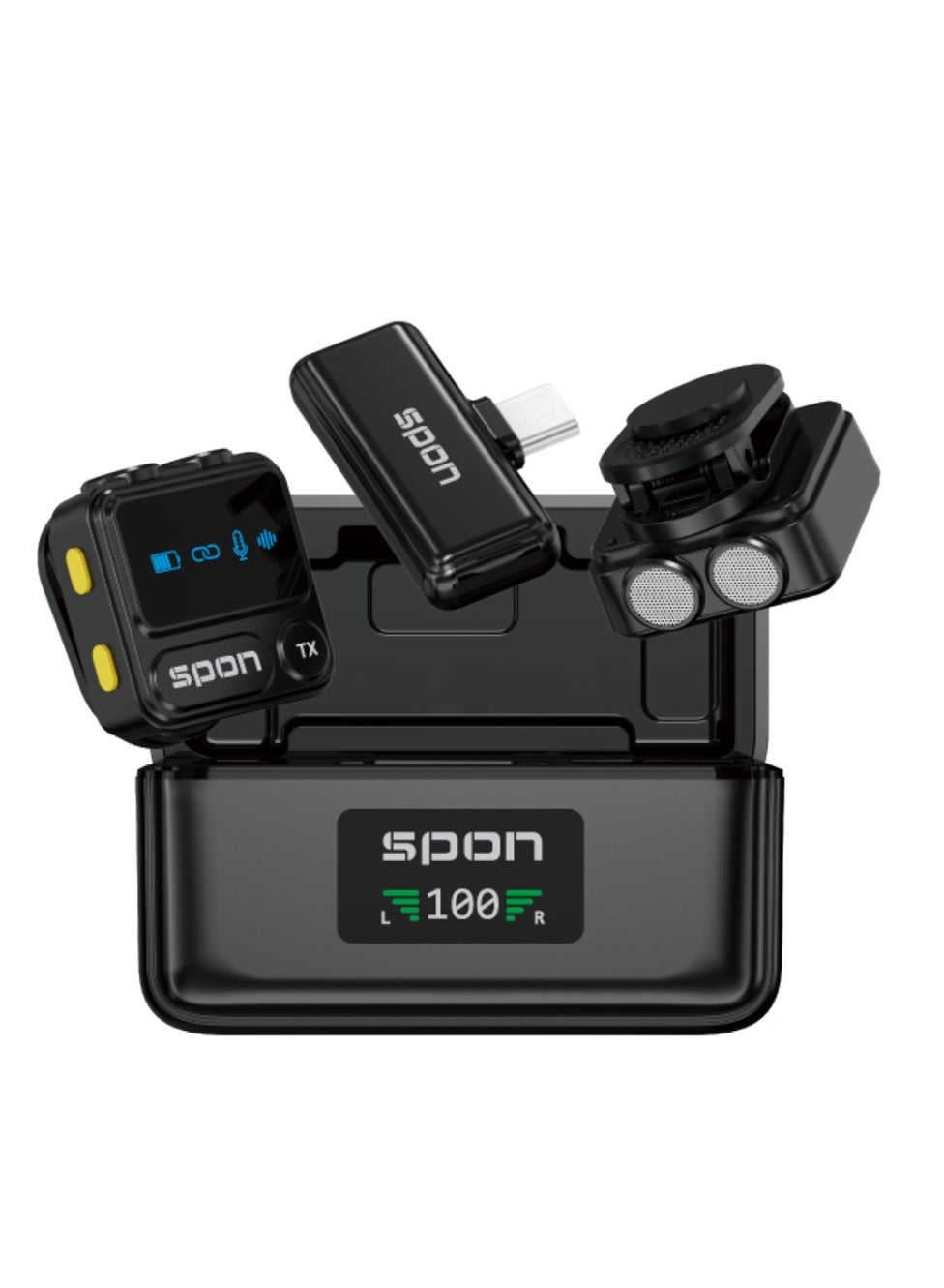 سبون Spon Wireless Lavalier Microphone For iPhone 15 usbc