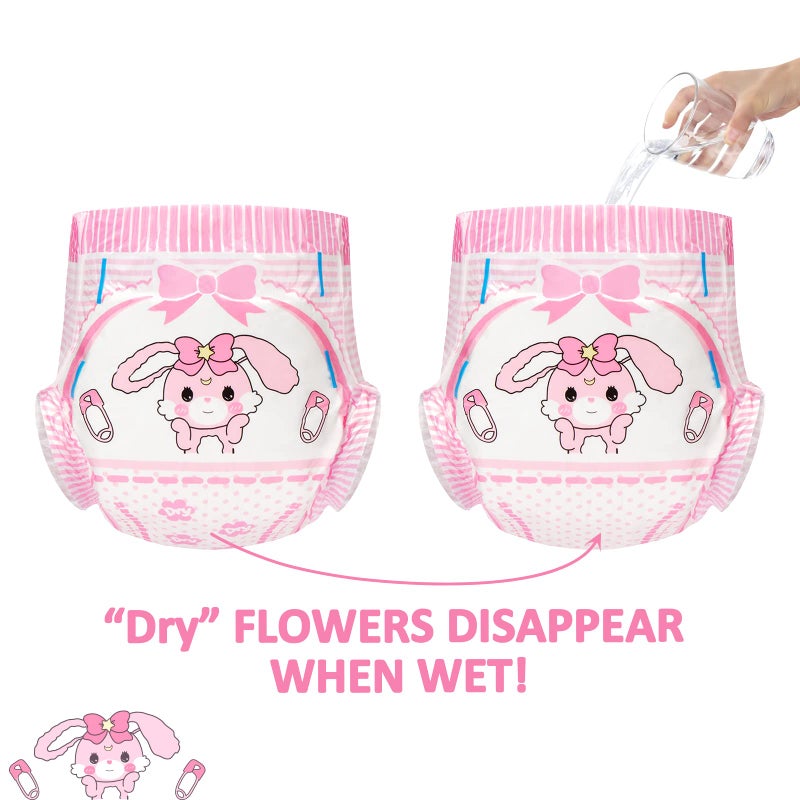Littleforbig Adult Printed Diaper 2 PCS - Baby Usagi Cute Diaper (Medium 28"-38") - Image 3