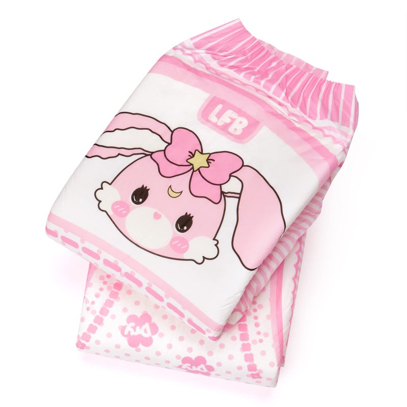 Littleforbig Adult Printed Diaper 2 PCS - Baby Usagi Cute Diaper (Medium 28"-38") - Image 5