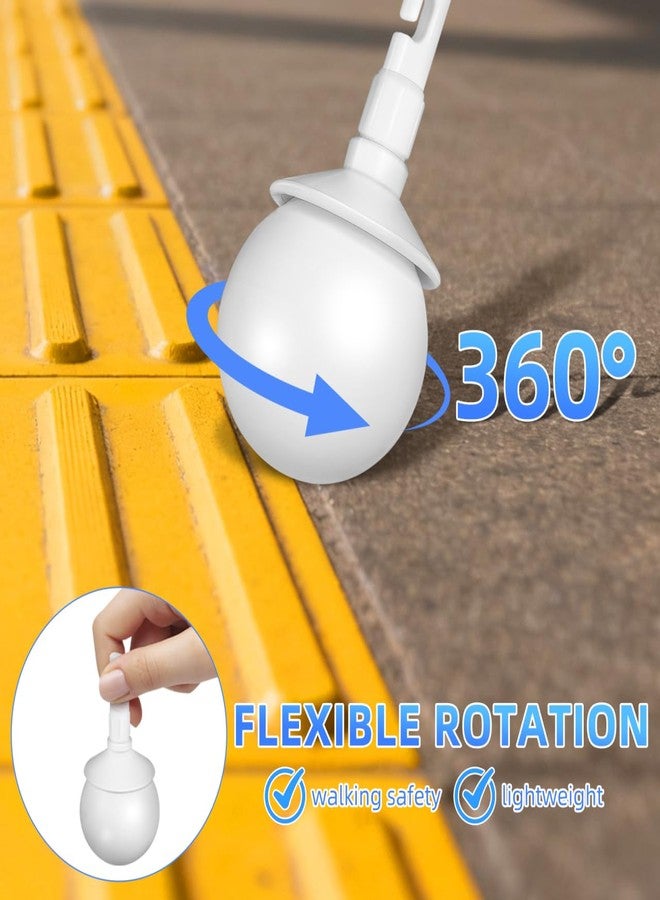 Healeved Hook Type Rolling Cane Tip Replacement for Blind Cane Handles 2.95X1.37X1.37 Inch Walking Enhances Safety and Stability for Indoor and Outdoor Use - Image 2